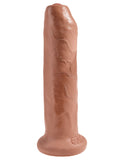 Pipedream Products Dildo King Cock Uncut 7 Inch Suction Cup Dildo with Moving Foreskin - Caramel