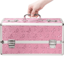 BMS Enterprises Storage Lockable Vibrator Case Large Double Tiered - Pink