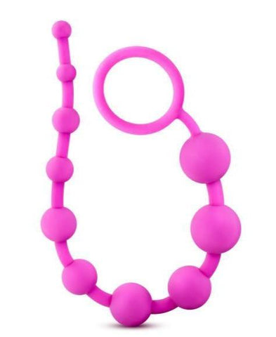 Blush Novelties Anal Beads Luxe Silicone 10 Anal Beads - Pink
