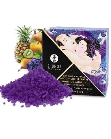 Shunga Bath Additives Moonlight Bath Sea Salt Crystals - Exotic Fruits Scent 75g