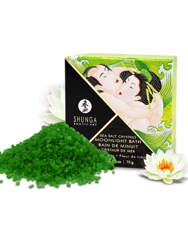 Shunga Bath Additives Moonlight Bath Sea Salt Crystals -Lotus Flower Scent 75g