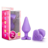 Blush Novelties Butt Plug Naughty Candy Heart Butt Plug - Do Me Now Purple