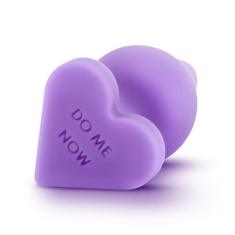 Blush Novelties Butt Plug Naughty Candy Heart Butt Plug - Do Me Now Purple
