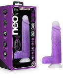 Blush Novelties Dildo Neo Elite Encore 8 Inch Vibrating Remote Control Dildo - Purple