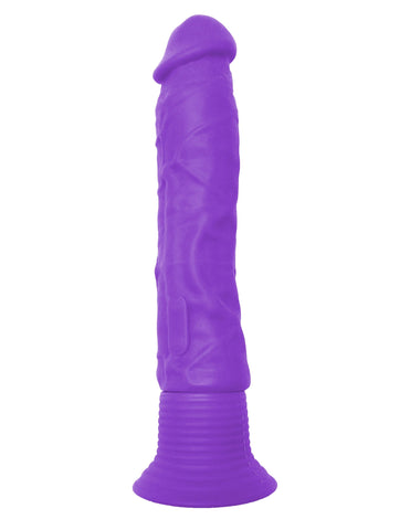 Pipedream Products Vibrator Neon Silicone Wall Banger 7 Inch Vibrating Dildo - Purple