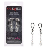 CalExotics Nipple Play Nipple Play Non-Piercing Nipple Jewelry Crystal Teardrop