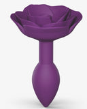 Lovely Planet Anal Plug Open Roses Small Silicone Anal Plug - Purple