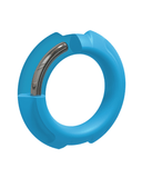 Doc Johnson Cock Rings Blue Optimale Flexisteel Silicone and Metal Large Cock Ring 43 mm