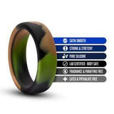 Blush Novelties Cock Ring Performance Silicone Silicone Camo Cock Ring - Green
