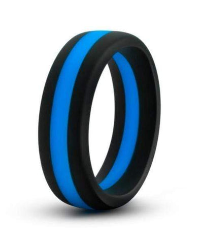 Blush Novelties Cock Ring Performance Silicone Silicone Go Pro Cock Ring - Black & Blue