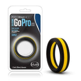 Blush Novelties Cock Ring Performance Silicone Silicone Go Pro Cock Ring  - Black & Yellow