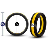 Blush Novelties Cock Ring Performance Silicone Silicone Go Pro Cock Ring  - Black & Yellow