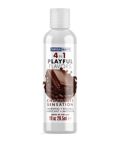 Swiss Navy Lubricant Playful Flavors Chocolate Sensation 4 in 1 Warming Lubricant