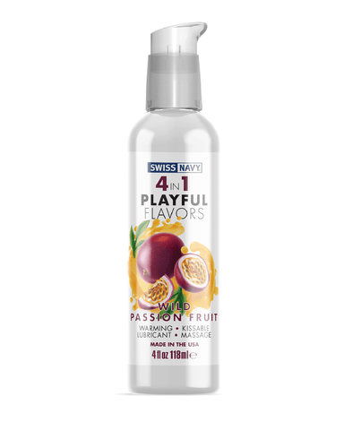 Swiss Navy Lubricant Playful Flavors Wild Passion Fruit 4 in 1 Warming Lubricant