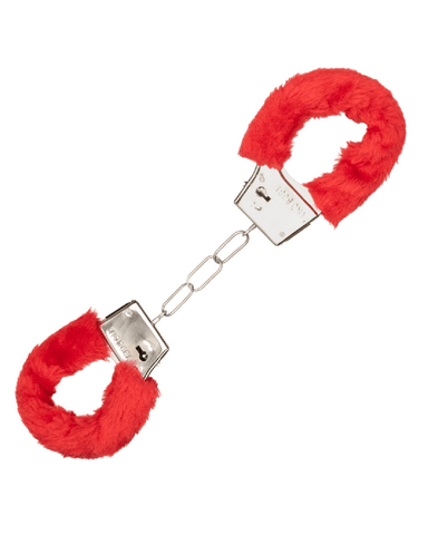 CalExotics Handcuffs Playful Furry Cuffs - Red
