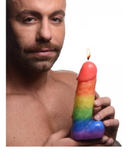 XR Brands Candle Pride Pecker Rainbow Drip Candle