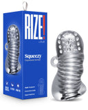 Blush Masturbator Rize Squeezy Clear Textured Compact Stroker
