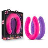 Blush Novelties Dildo Ruse 18 inch Silicone Slim Double Dildo - Hot Pink