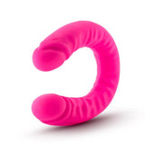 Blush Novelties Dildo Ruse 18 inch Silicone Slim Double Dildo - Hot Pink
