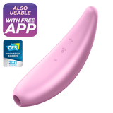 Satisfyer Vibrator Satisfyer Curvy 3+ Pressure Wave + Vibration Stimulator - Pale Pink
