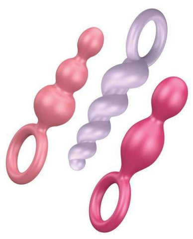 Satisfyer Butt Plug Satisfyer Plug Set Of 3 Silicone Butt Plug Anal Trainers - Multi Color