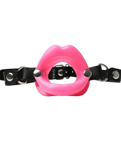 Sportsheets Ball Gag Sex and Mischief Silicone Lip Shaped Mouth Gag - Pink