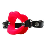 Sportsheets Ball Gag Sex and Mischief Silicone Lip Shaped Mouth Gag - Red