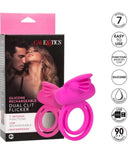 CalExotics Cock Ring Silicone Dual Clit Flicker Cock Ring