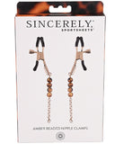 Sportsheets Nipple Toy Sincerely Amber Beaded Nipple Clamps