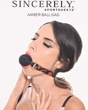 Sportsheets Ball Gag Sincerely Amber Breathable Ball Gag