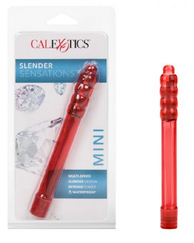 CalExotics Vibrator Red Slender Sensations Waterproof Vibrator