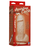 Doc Johnson Dildo Squirting Realistic Cock 7.4 Inch Ejaculating Suction Cup Dildo  - Vanilla