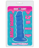 Rock Candy Dildo Suga Daddy 5.5 Inch Swirled Blue Silicone Dildo