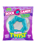 Rock Candy Cock Ring Taffy Twist Flexible Cock Ring - Blue