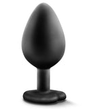 Blush Novelties Butt Plug Temptasia Bling Medium Silicone Butt Plug - Black