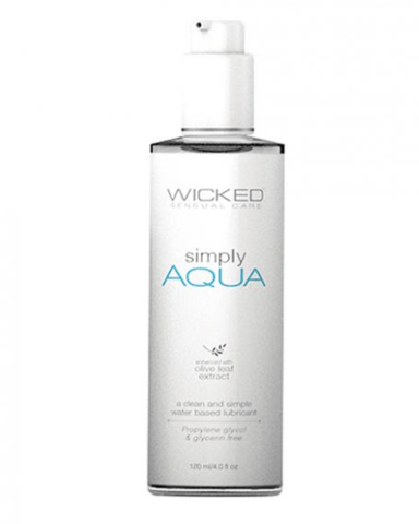 Wicked Lubes Lubricant Wicked Simply Aqua Water Based Lubricant 4 oz